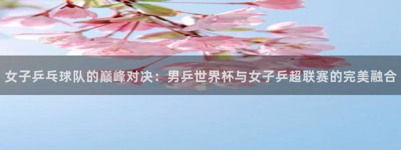 足球世界杯：女子乒乓球队的巅峰对决：男乒世界杯与女子乒超联赛的完美融合